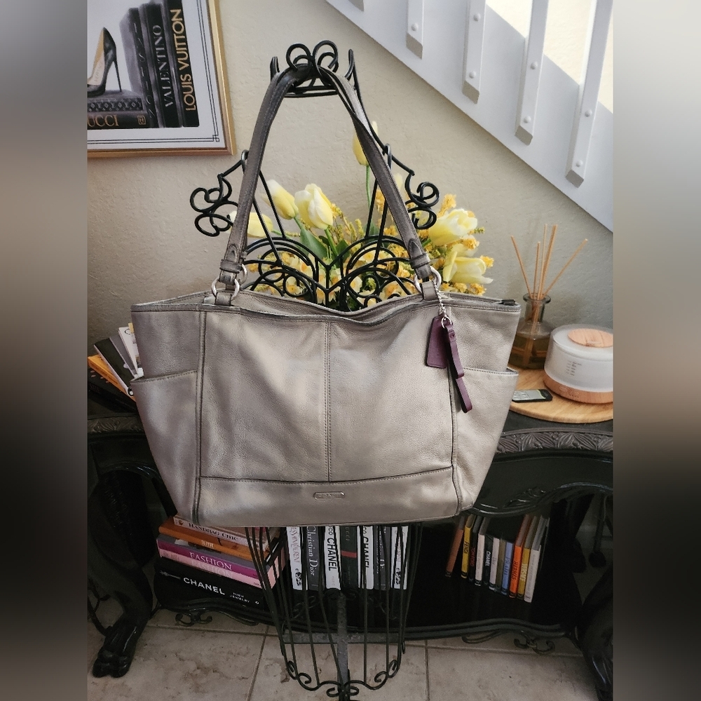 Coach Park Leather Carrie Tote